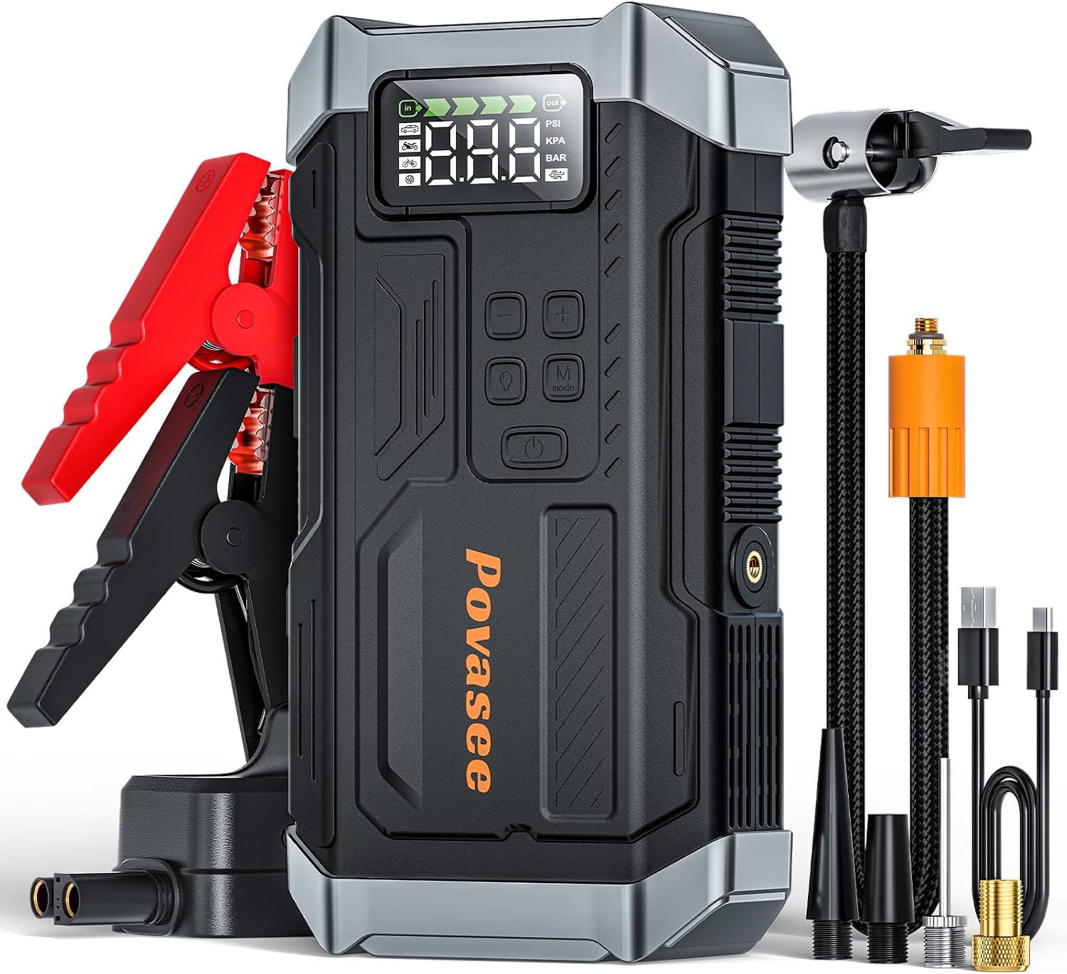 Povasee Jump Starter with Air Compressor